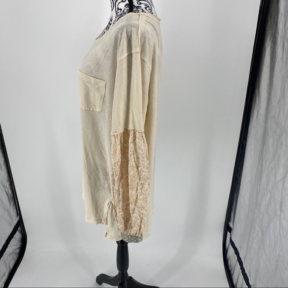 Free People Jade Long Sleeve Women's Contrast Top boho fall spring - Picture 7 of 9